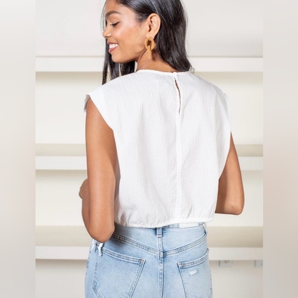 PISTOLA Adriana Tie Hem Top, Size Small. (v) - Picture 3 of 13